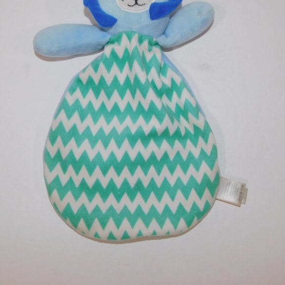 Baby Mode Blue Teal Crinkle Lion Security Blanket Lovey nunu Soother - Picture 3 of 4